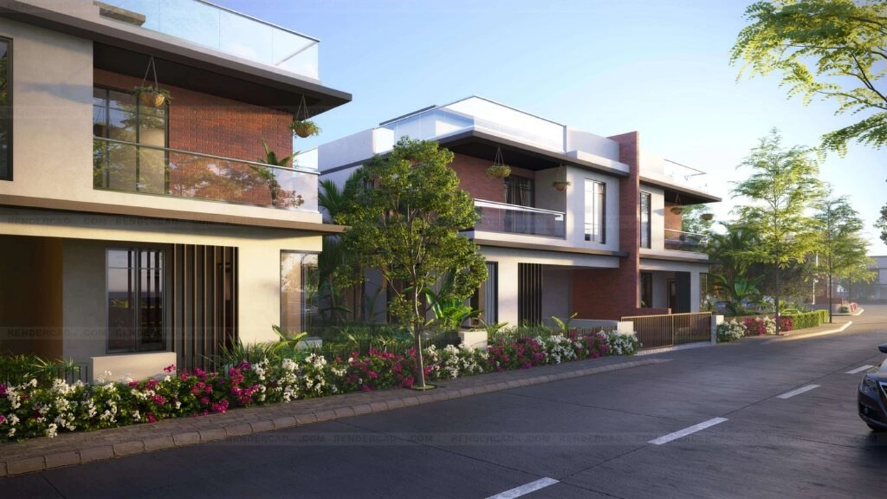The Cove 4 BHK Luxury Duet Bungalow & Villa Elevation at Paranjape Forest Trails Bhugaon Pune