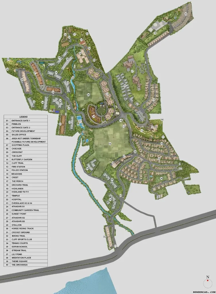 Official Master Layout Plan for 190-Acre Paranjape Forest Trails Township in Bhugaon - High-Resolution Mapping of Plots and Villas