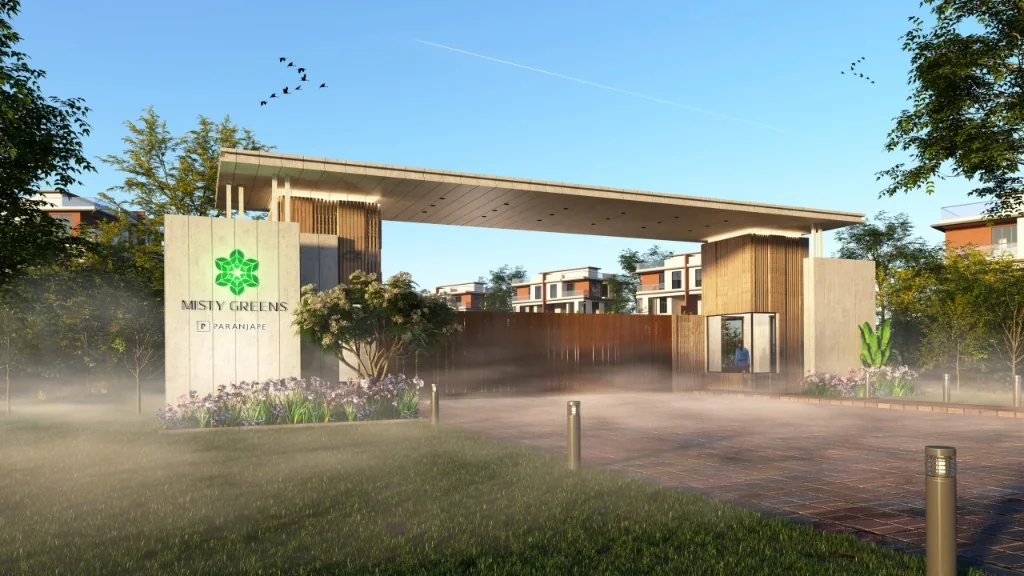 Misty Greens Gated Bungalow Plots at Paranjape Forest Trails Bhugaon - Verified Entry Gate Architecture West Pune