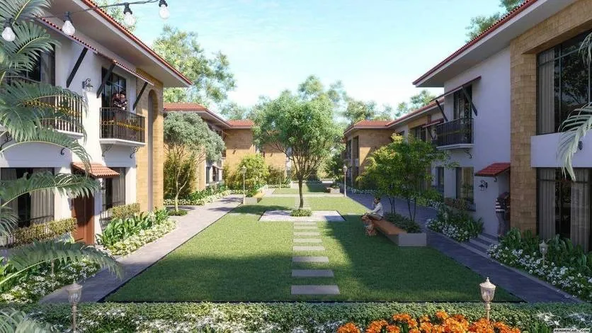 Luxury Villa Landscaped Courtyard and Gardens at Paranjape Forest Trails Bhugaon Township Pune - Custom Investment Portfolio